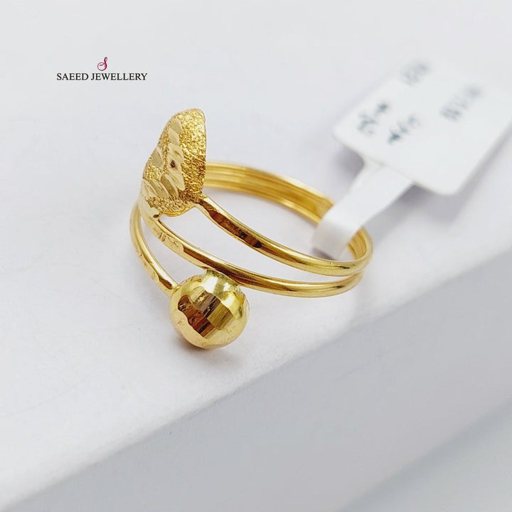 21K Gold Heart Ring by Saeed Jewelry - Image 5