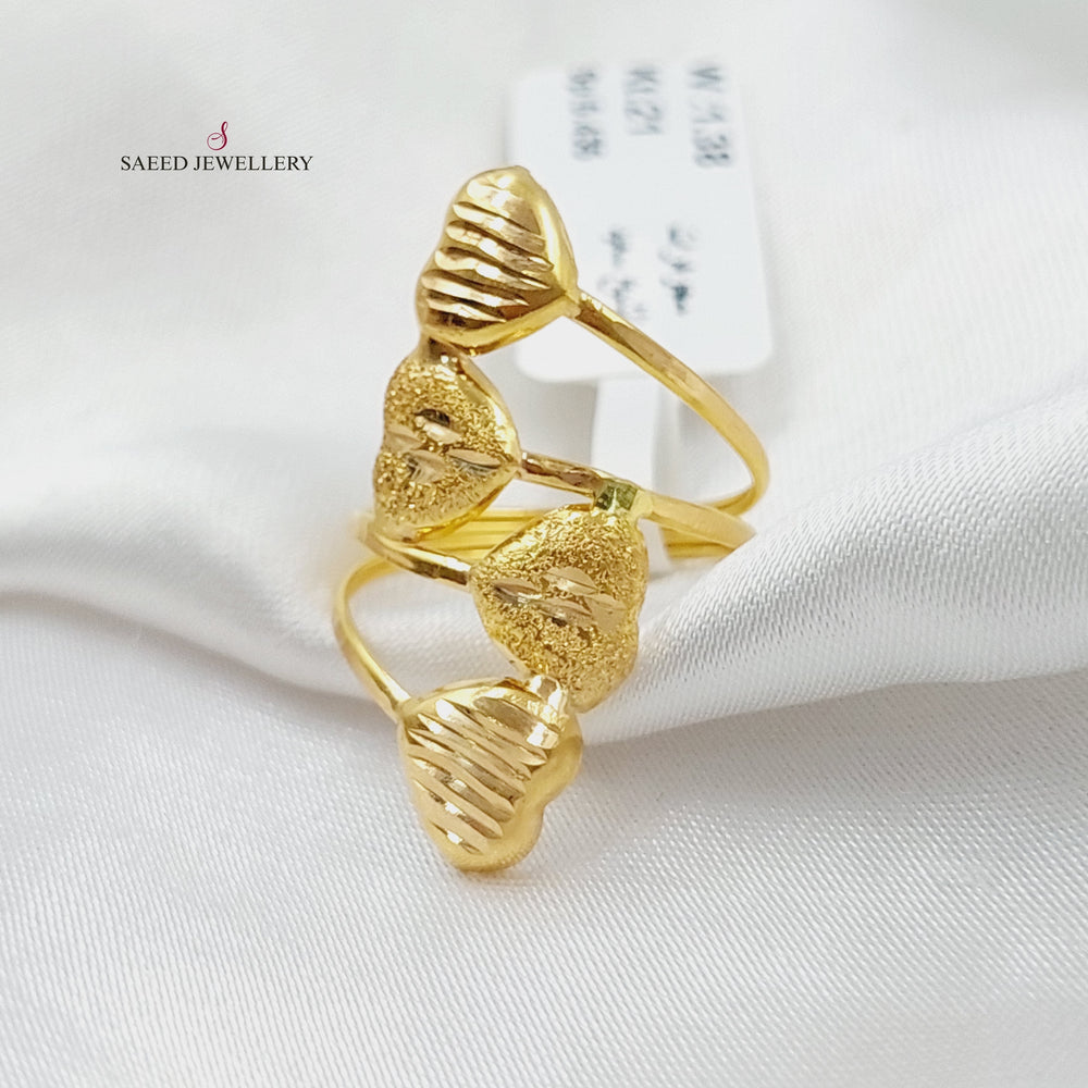 21K Gold Heart Ring by Saeed Jewelry - Image 2