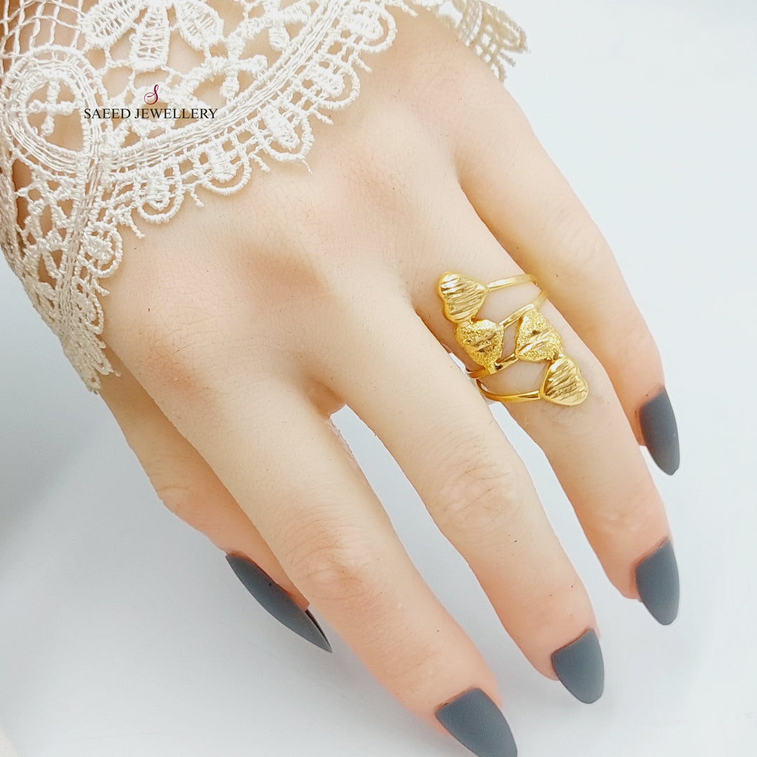 21K Gold Heart Ring by Saeed Jewelry - Image 4