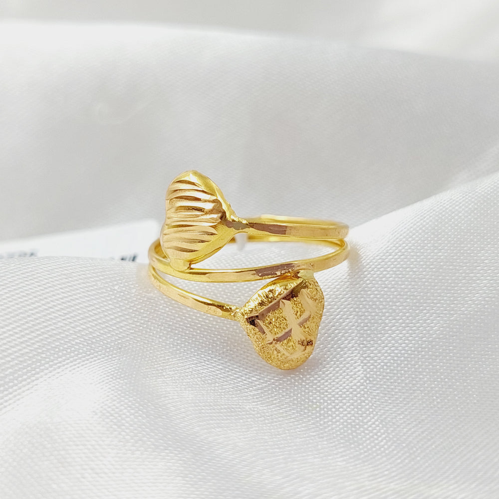 21K Gold Heart Ring by Saeed Jewelry - Image 2