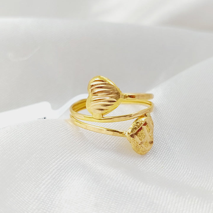 21K Gold Heart Ring by Saeed Jewelry - Image 1