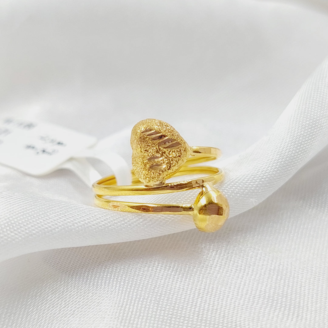 21K Gold Heart Ring by Saeed Jewelry - Image 2