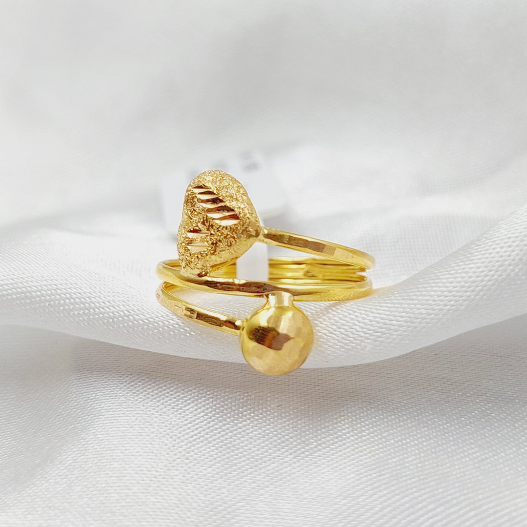 21K Gold Heart Ring by Saeed Jewelry - Image 3