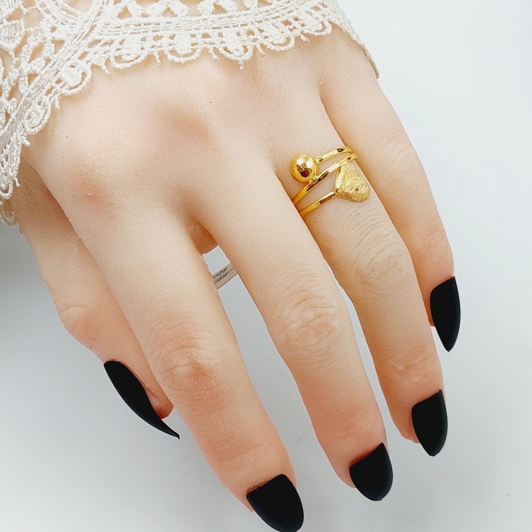 21K Gold Heart Ring by Saeed Jewelry - Image 4