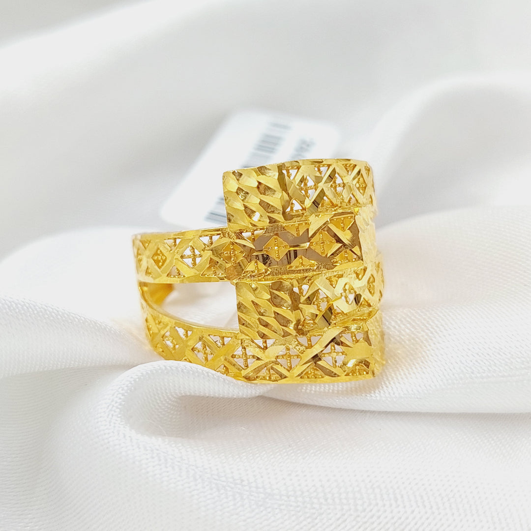 21K Gold Hexa Ring by Saeed Jewelry - Image 3