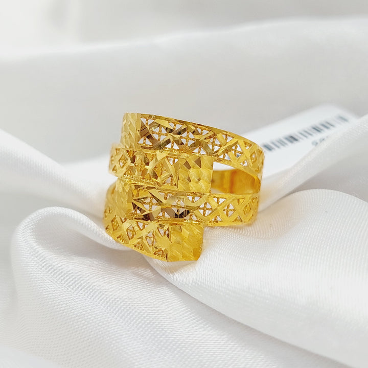 21K Gold Hexa Ring by Saeed Jewelry - Image 4