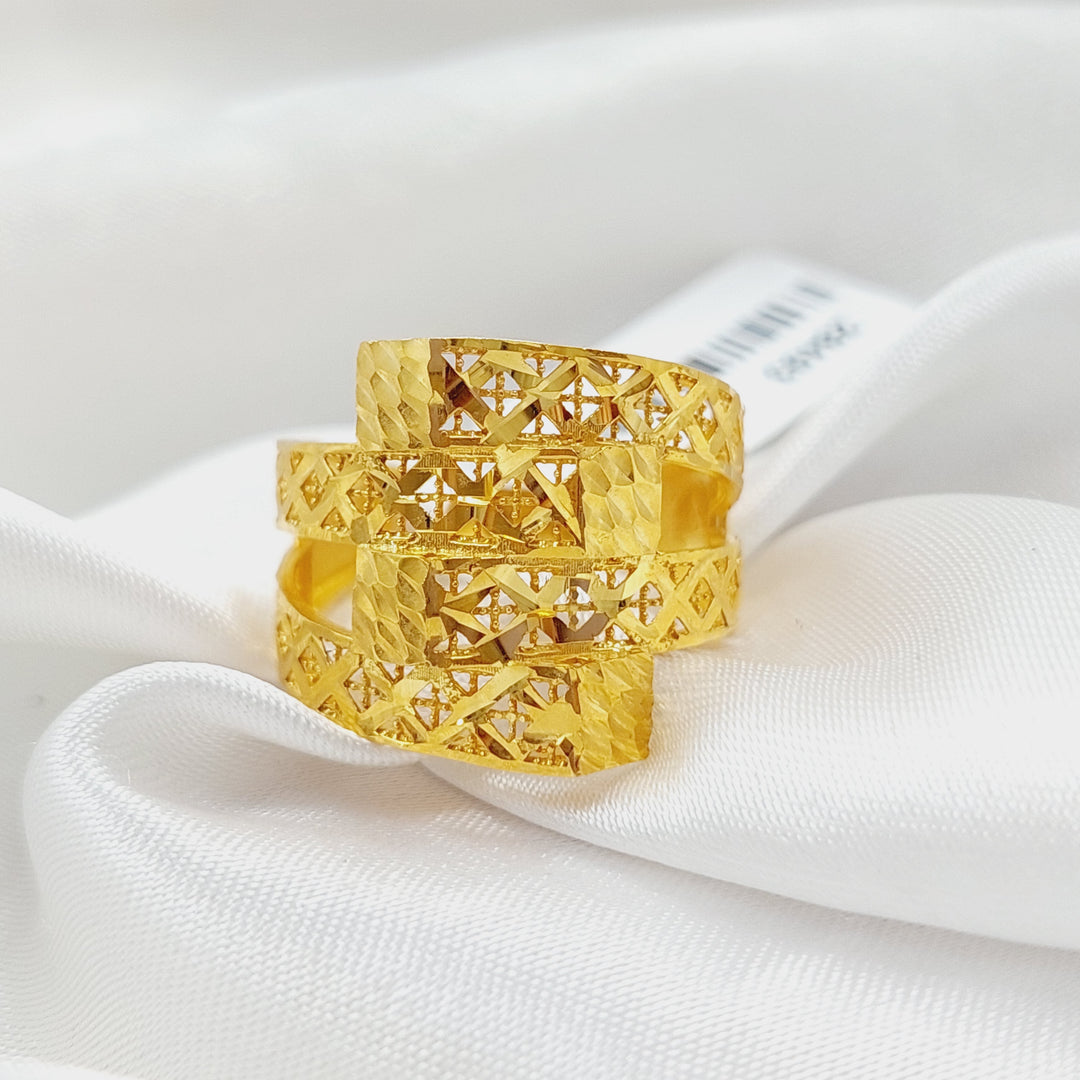 21K Gold Hexa Ring by Saeed Jewelry - Image 1