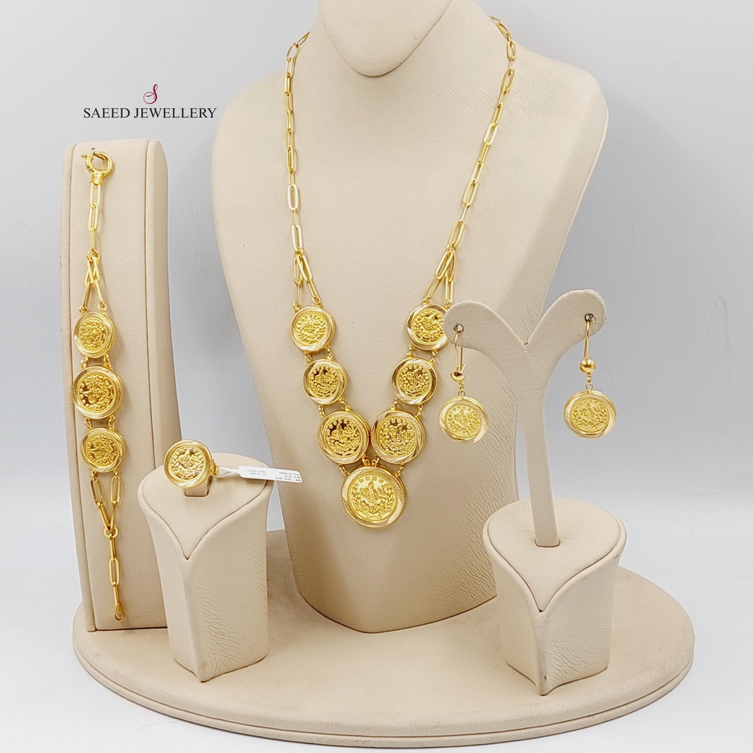 21K Gold Hollow Rashadi Set by Saeed Jewelry - Image 4