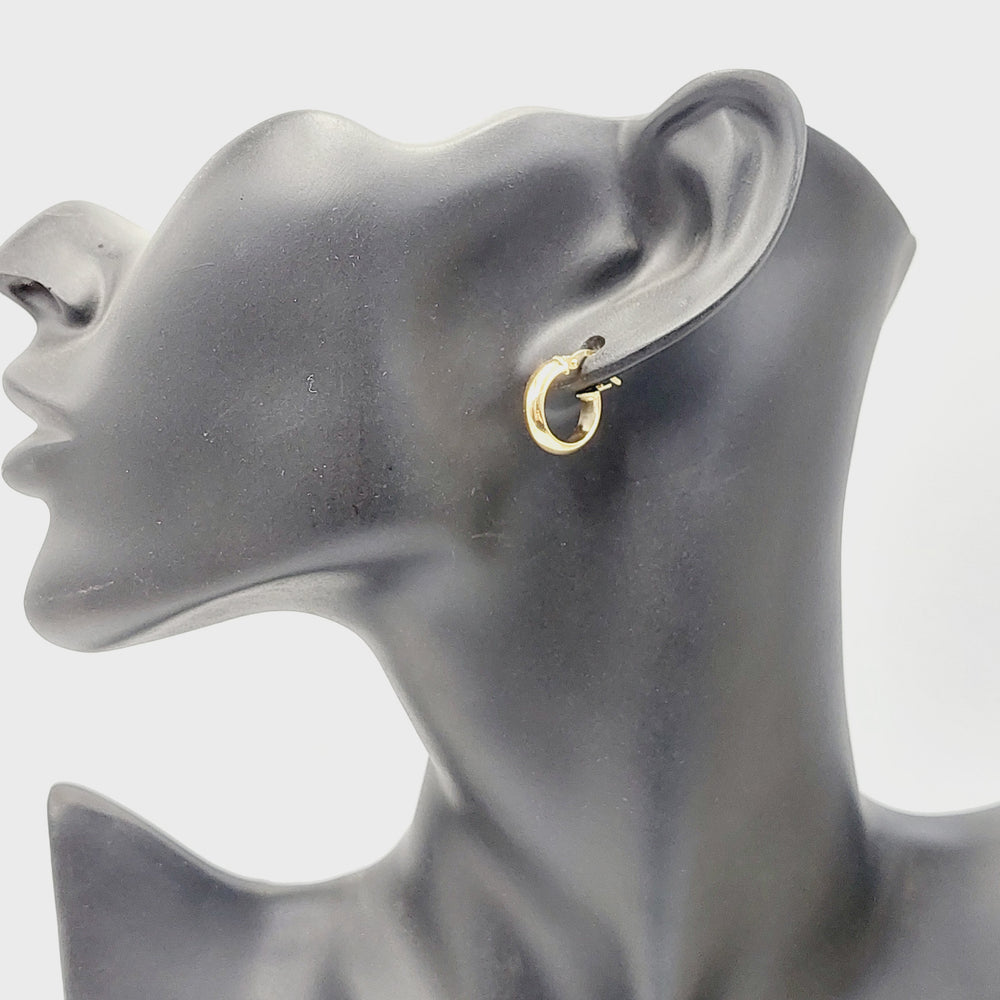 18K Gold Hoop Earrings by Saeed Jewelry - Image 2