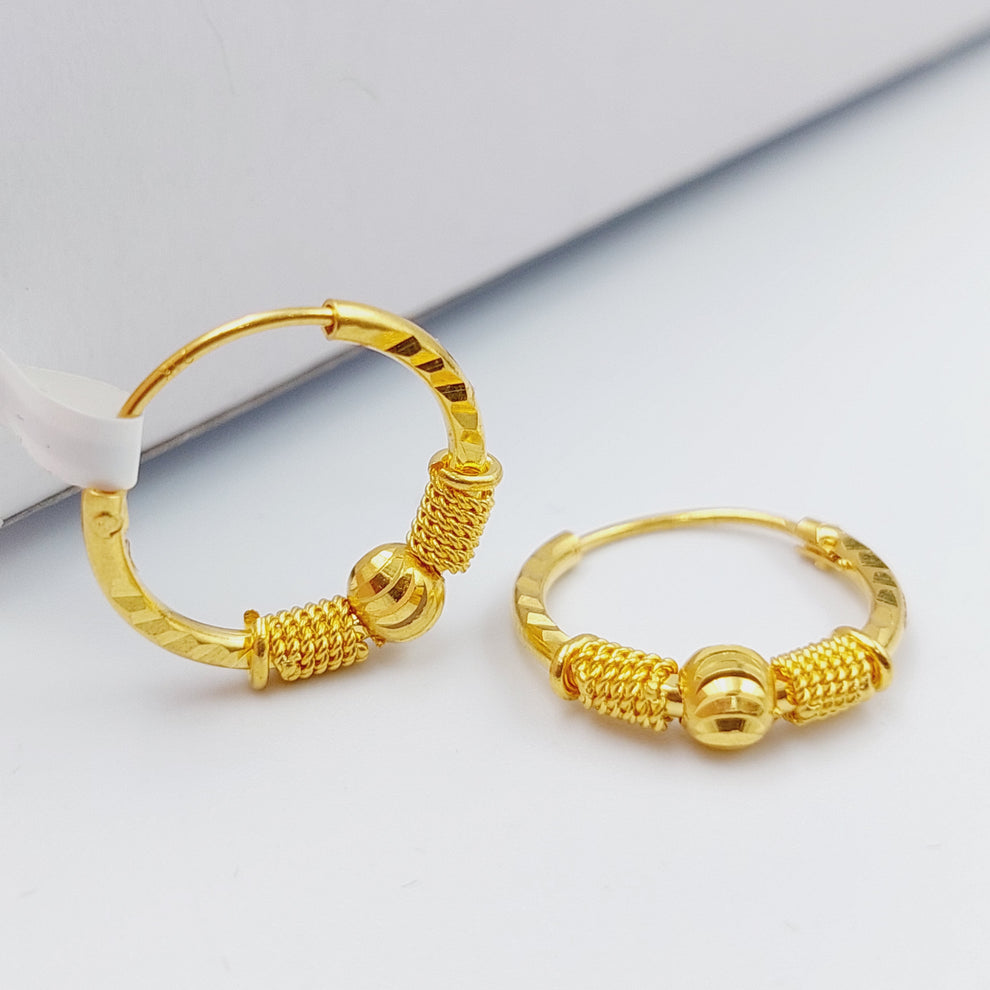 21K Gold Hoop Earrings by Saeed Jewelry - Image 1