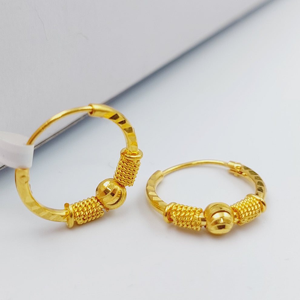 21K Gold Hoop Earrings by Saeed Jewelry - Image 6