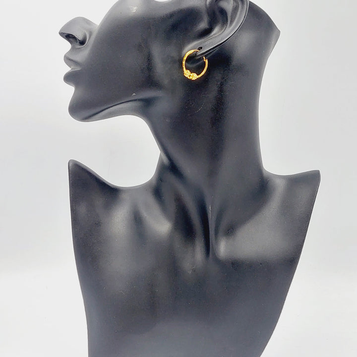 21K Gold Hoop Earrings by Saeed Jewelry - Image 2