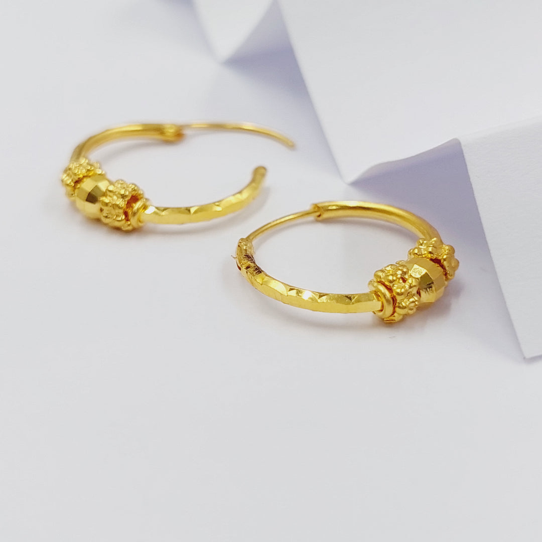 21K Gold Hoop Earrings by Saeed Jewelry - Image 5