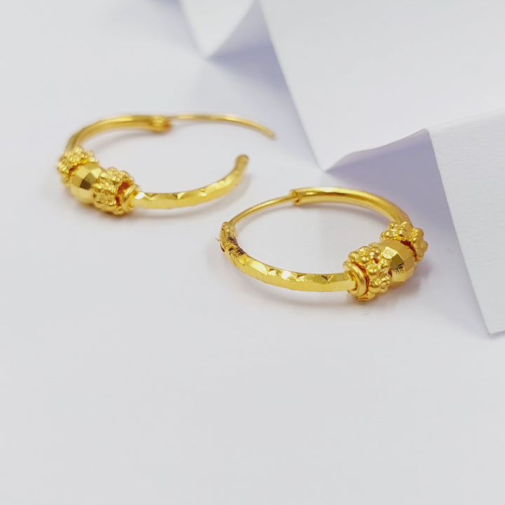 21K Gold Hoop Earrings by Saeed Jewelry - Image 5