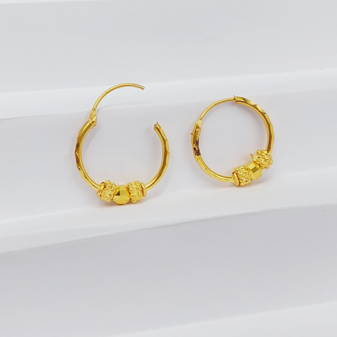 21K Gold Hoop Earrings by Saeed Jewelry - Image 6