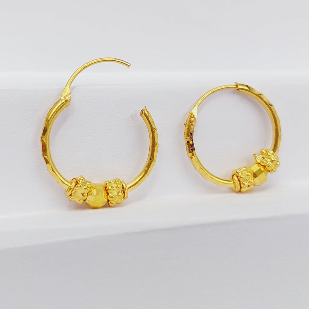 21K Gold Hoop Earrings by Saeed Jewelry - Image 1