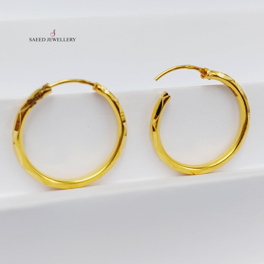 21K Gold Hoop Earrings by Saeed Jewelry - Image 7