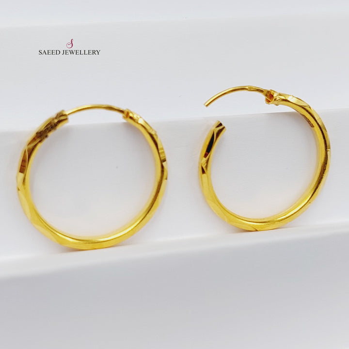 21K Gold Hoop Earrings by Saeed Jewelry - Image 7