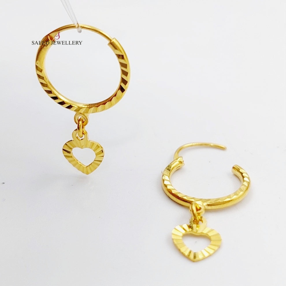 21K Gold Hoop Earrings by Saeed Jewelry - Image 3