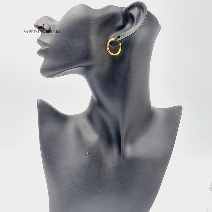 21K Gold Hoop Earrings by Saeed Jewelry - Image 6