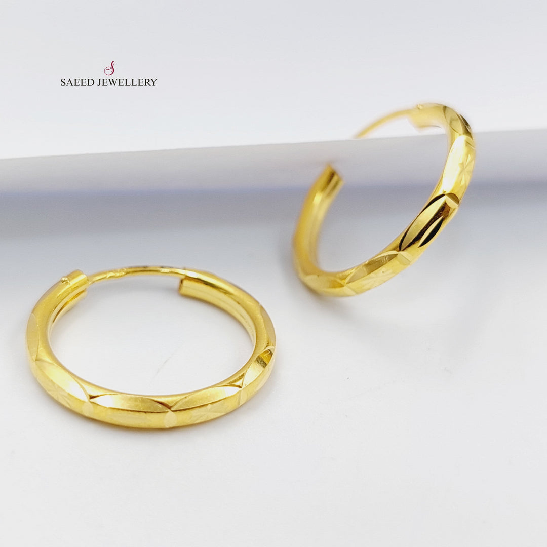 21K Gold Hoop Earrings by Saeed Jewelry - Image 7