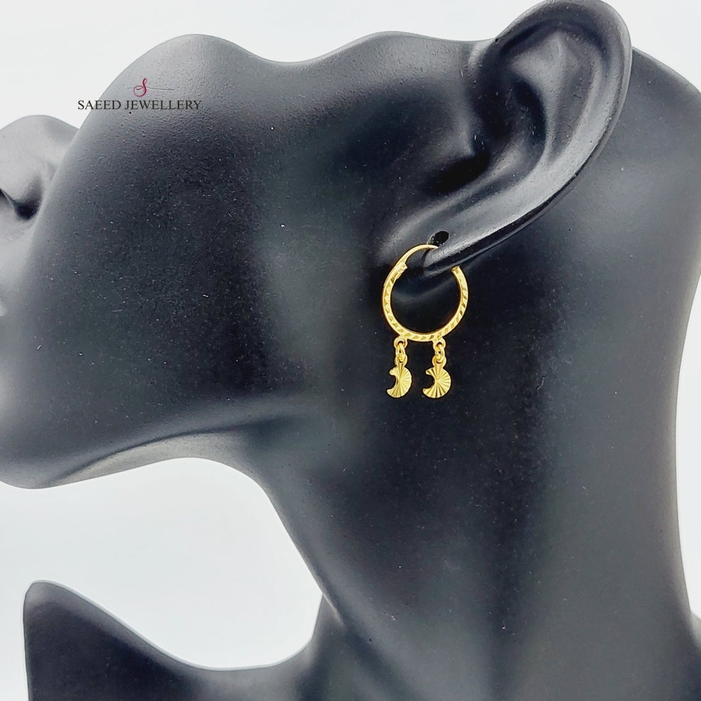 21K Gold Hoop Earrings by Saeed Jewelry - Image 2