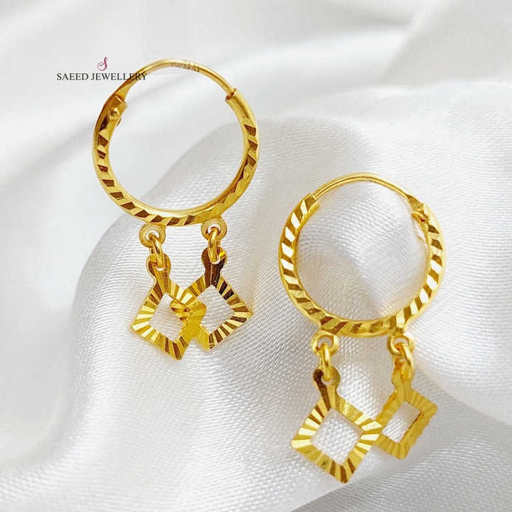 21K Gold Hoop Earrings by Saeed Jewelry - Image 4