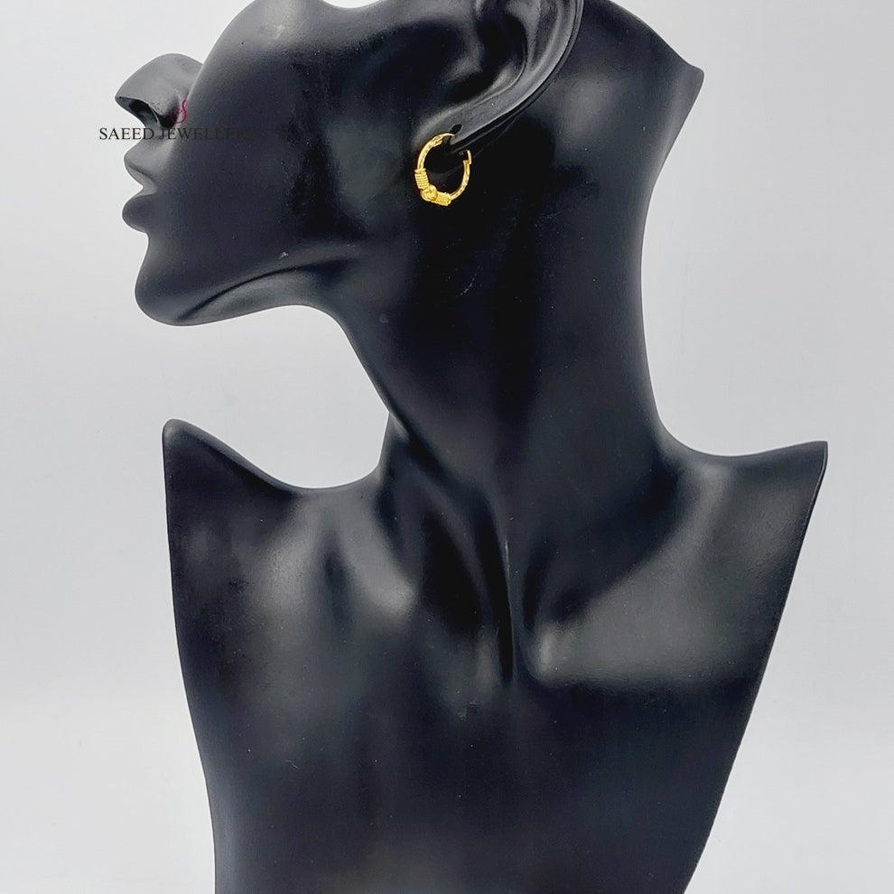 21K Gold Hoop Earrings by Saeed Jewelry - Image 6