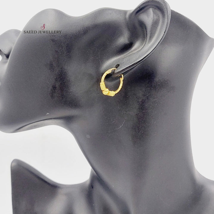 21K Gold Hoop Earrings by Saeed Jewelry - Image 6