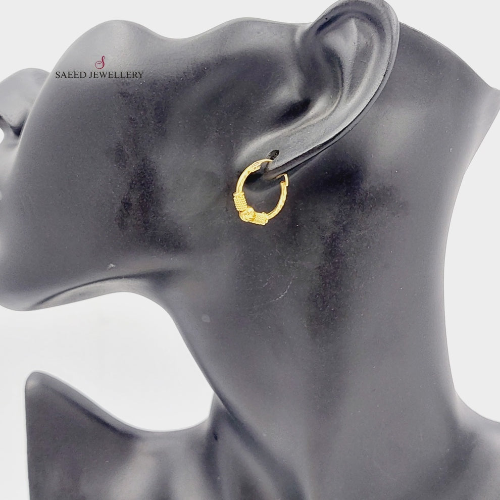 21K Gold Hoop Earrings by Saeed Jewelry - Image 8