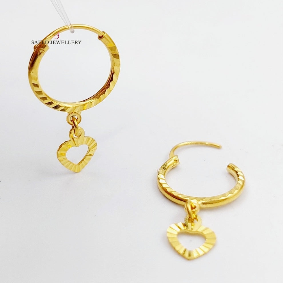 21K Gold Hoop Earrings by Saeed Jewelry - Image 5