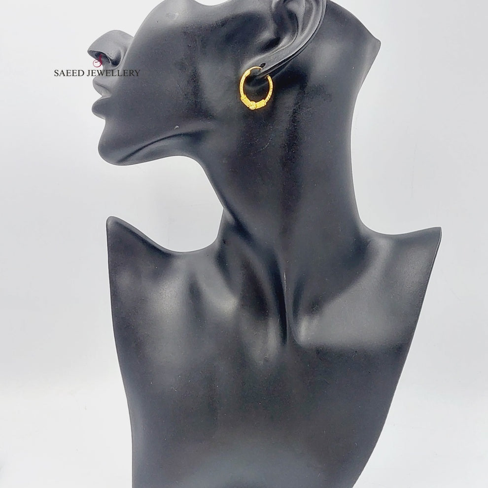 21K Gold Hoop Earrings by Saeed Jewelry - Image 7