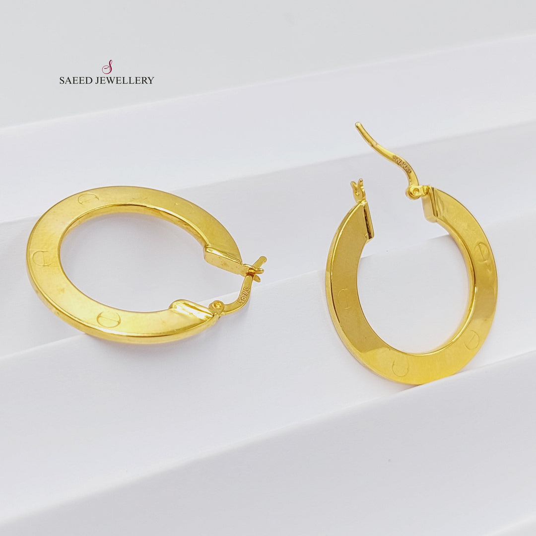 21K Gold Hoop Earrings by Saeed Jewelry - Image 4