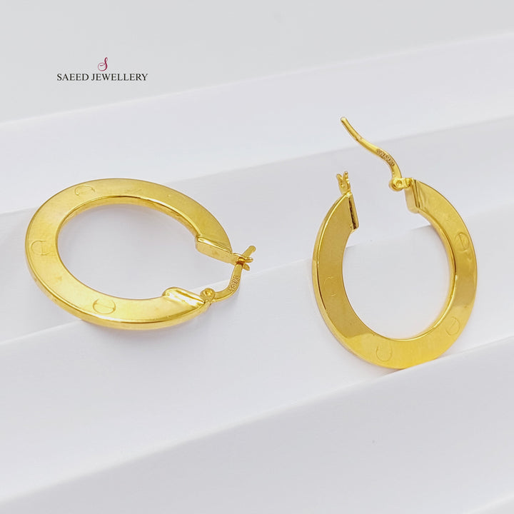 21K Gold Hoop Earrings by Saeed Jewelry - Image 4