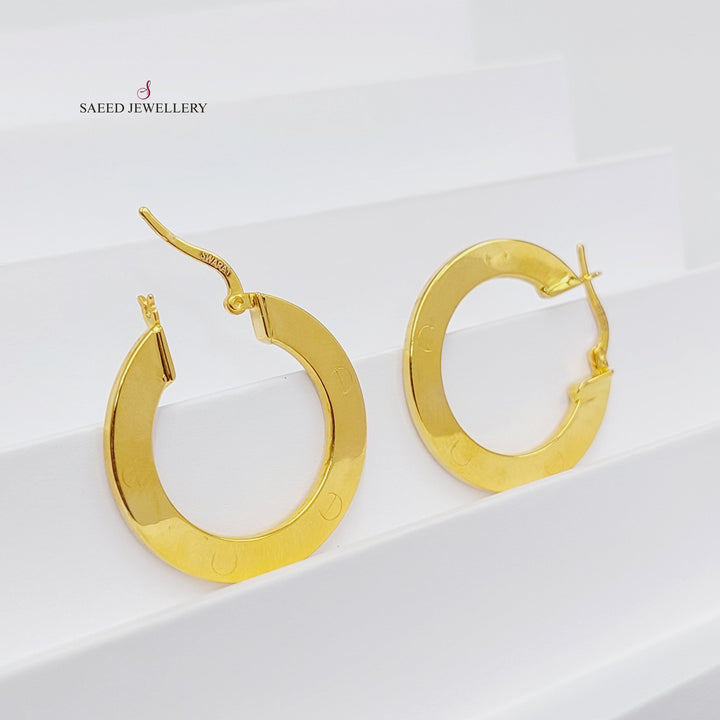 21K Gold Hoop Earrings by Saeed Jewelry - Image 1