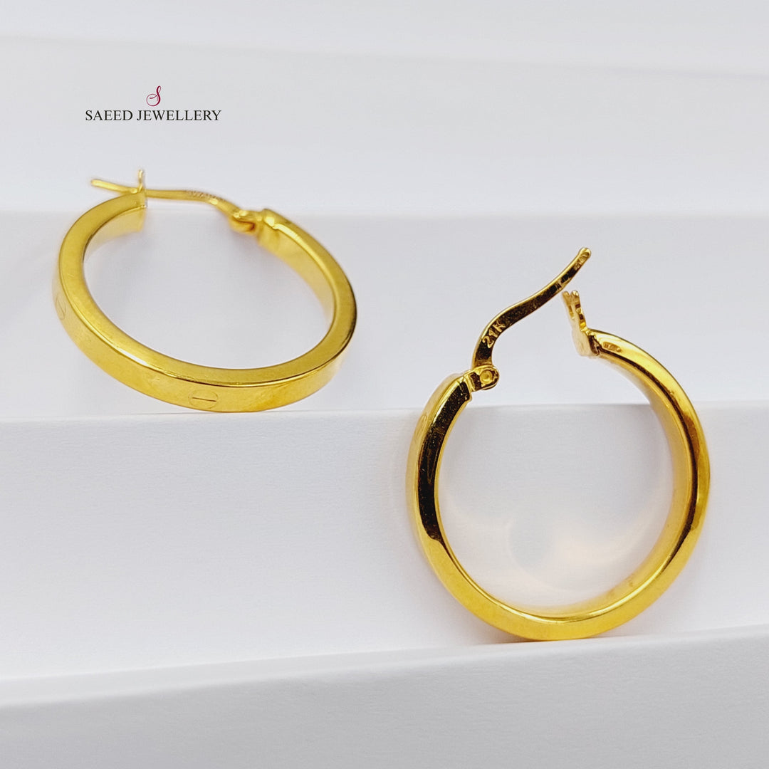 21K Gold Hoop Earrings by Saeed Jewelry - Image 5