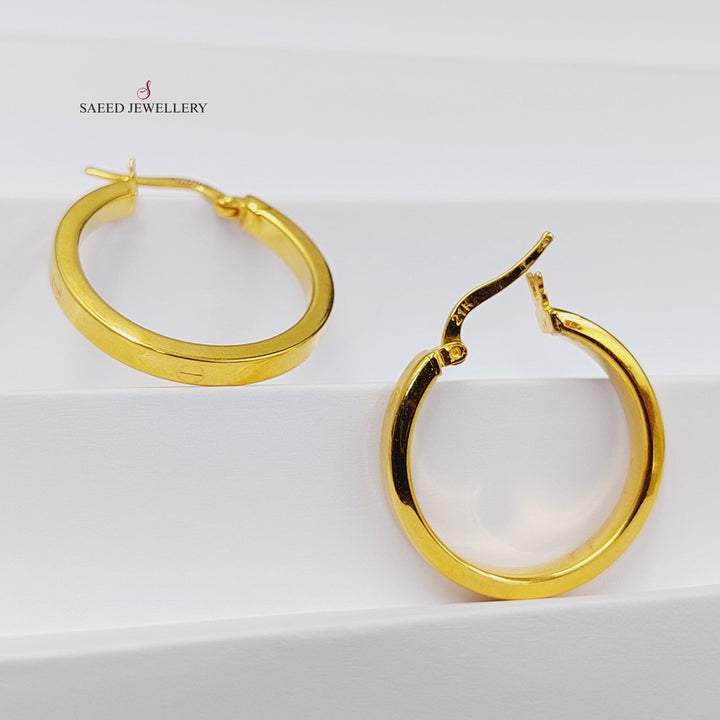 21K Gold Hoop Earrings by Saeed Jewelry - Image 5