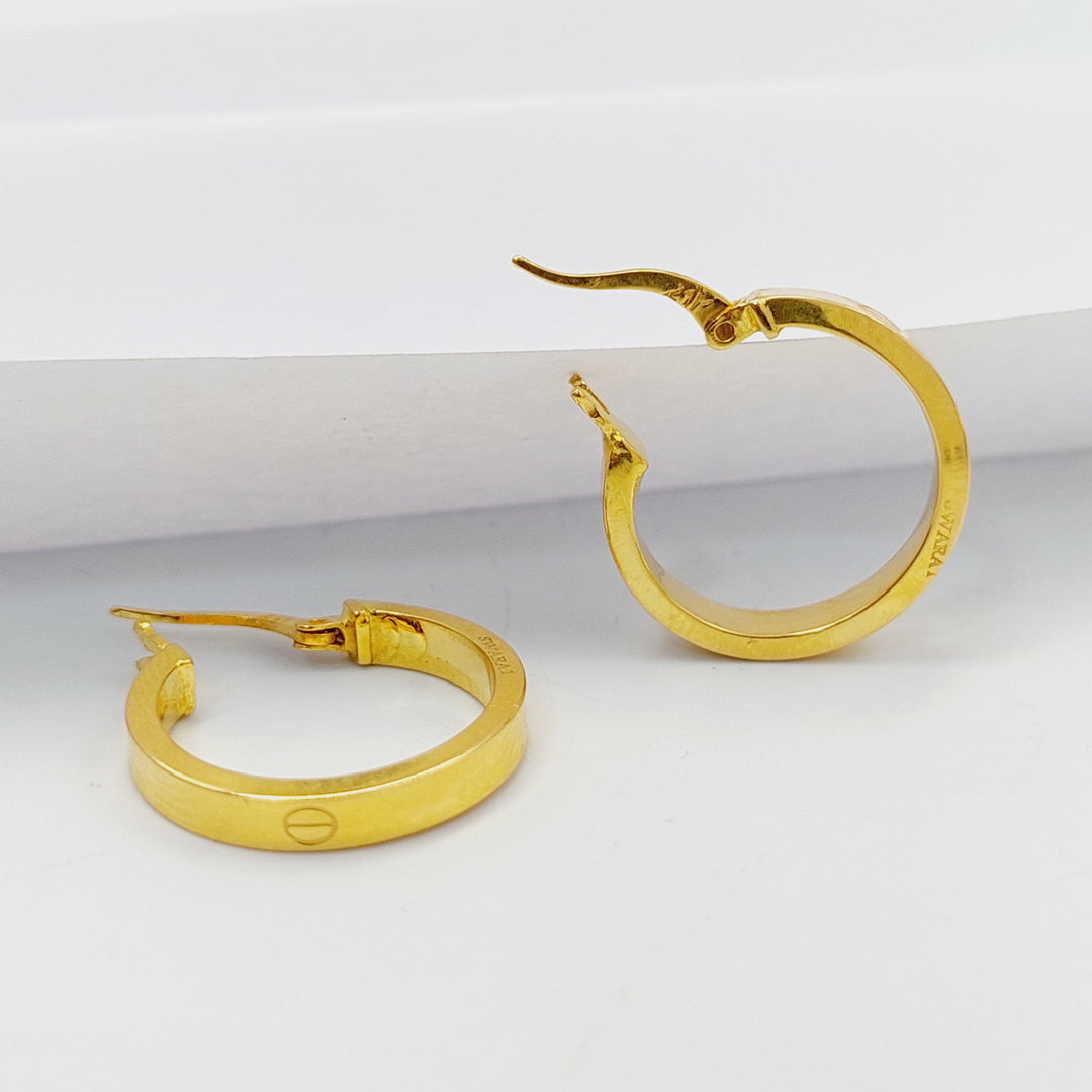 21K Gold Hoop Earrings by Saeed Jewelry - Image 4