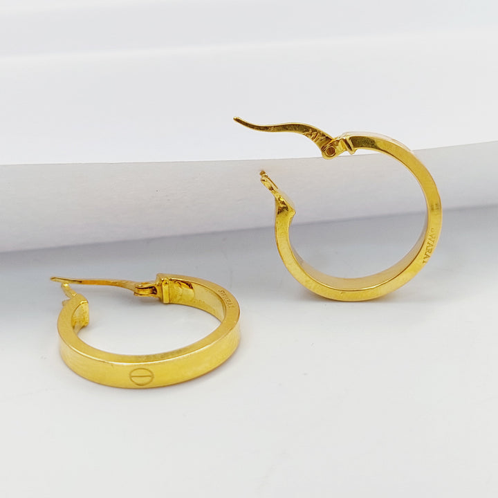 21K Gold Hoop Earrings by Saeed Jewelry - Image 4