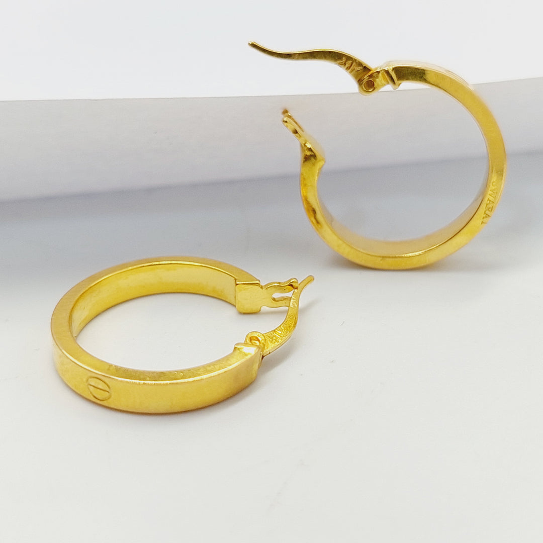 21K Gold Hoop Earrings by Saeed Jewelry - Image 1