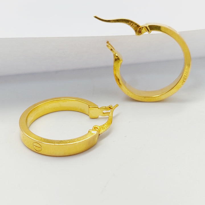 21K Gold Hoop Earrings by Saeed Jewelry - Image 1