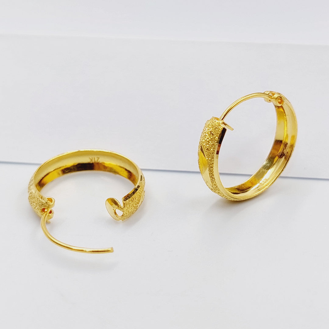 21K Gold Hoop Earrings by Saeed Jewelry - Image 2