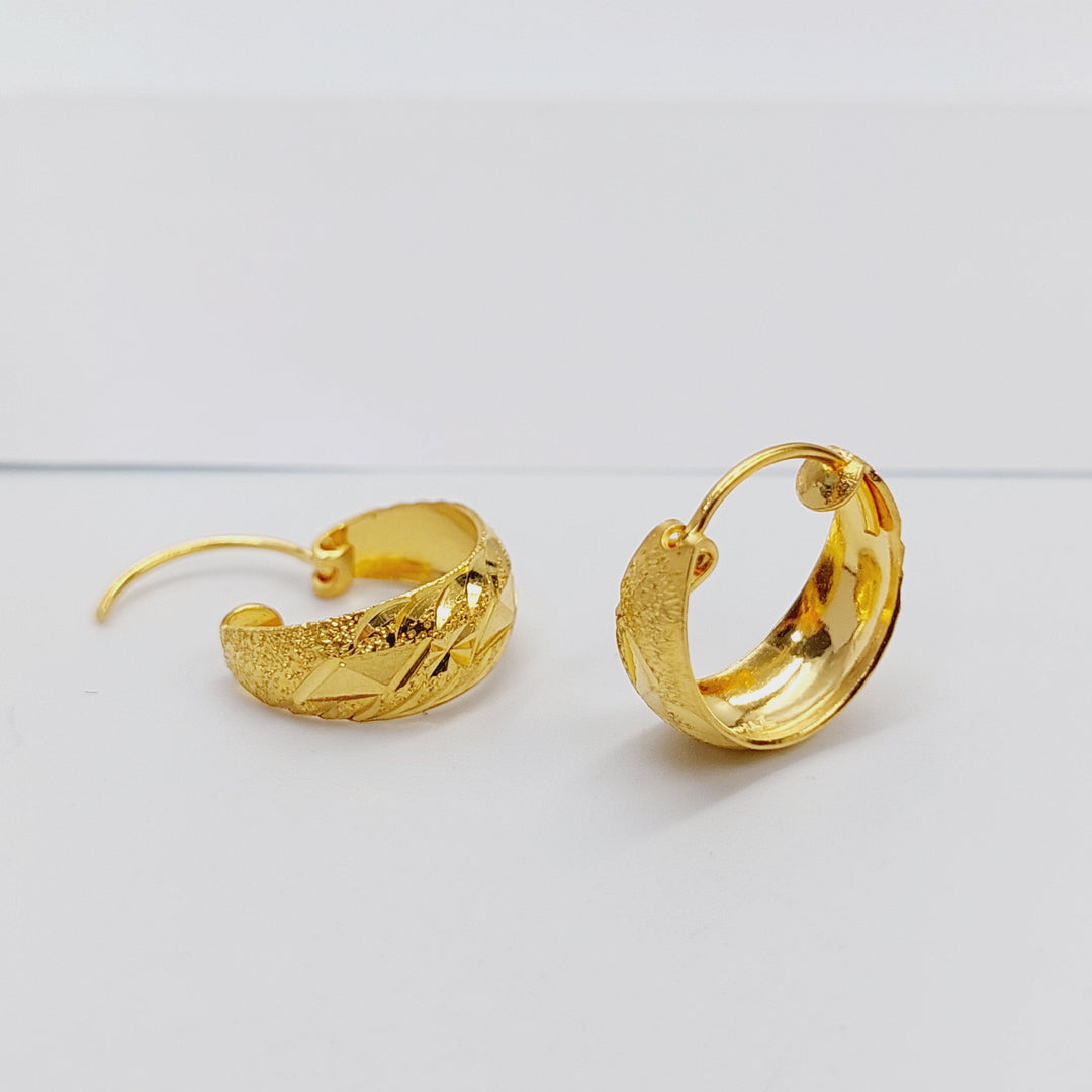 21K Gold Hoop Earrings by Saeed Jewelry - Image 4