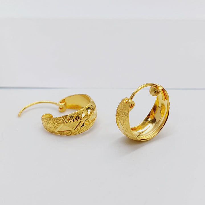 21K Gold Hoop Earrings by Saeed Jewelry - Image 4