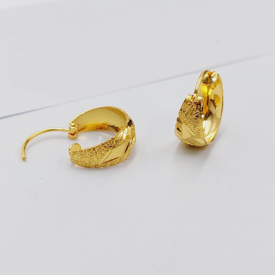 21K Gold Hoop Earrings by Saeed Jewelry - Image 5