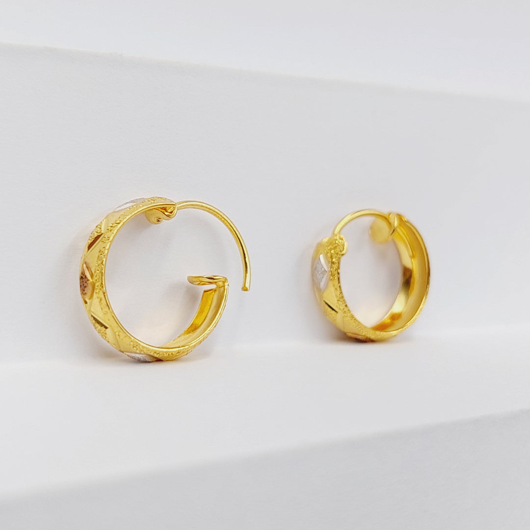 21K Gold Hoop Earrings by Saeed Jewelry - Image 1