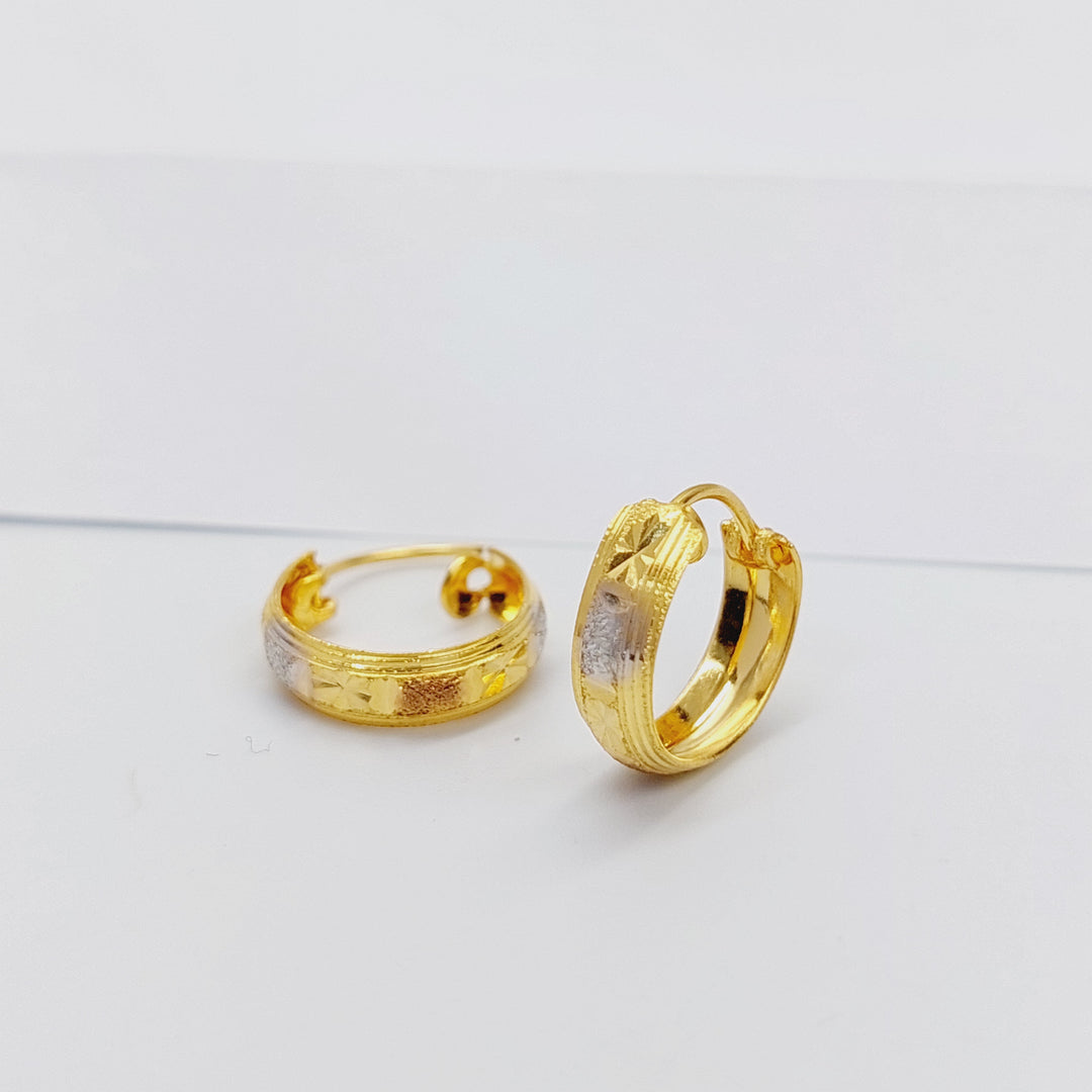 21K Gold Hoop Earrings by Saeed Jewelry - Image 4