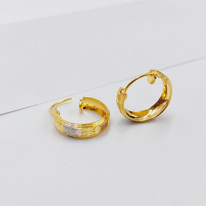 21K Gold Hoop Earrings by Saeed Jewelry - Image 5