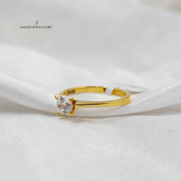 21K Gold Solitaire Engagement Ring by Saeed Jewelry - Image 2