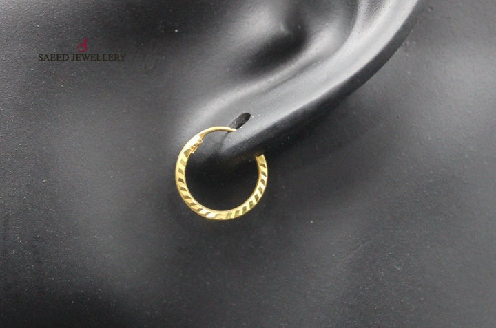 21K Gold Hoop Earrings by Saeed Jewelry - Image 11